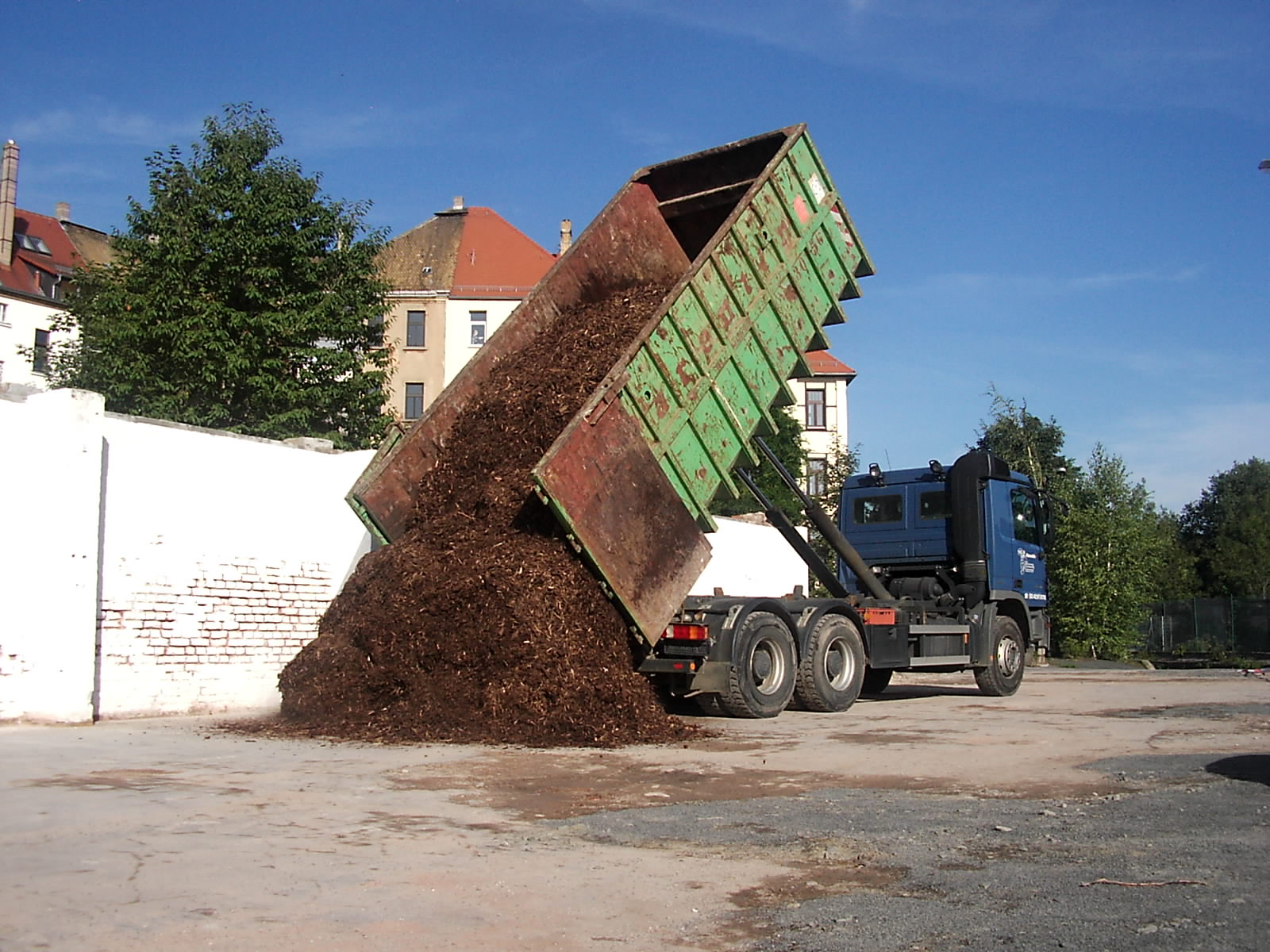 Rindenmulchlieferung